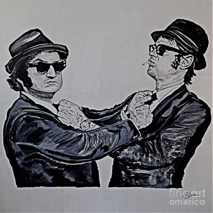 The Blues Brothers - Showtime- Men on a mission series  Painting by Barbara Donovan