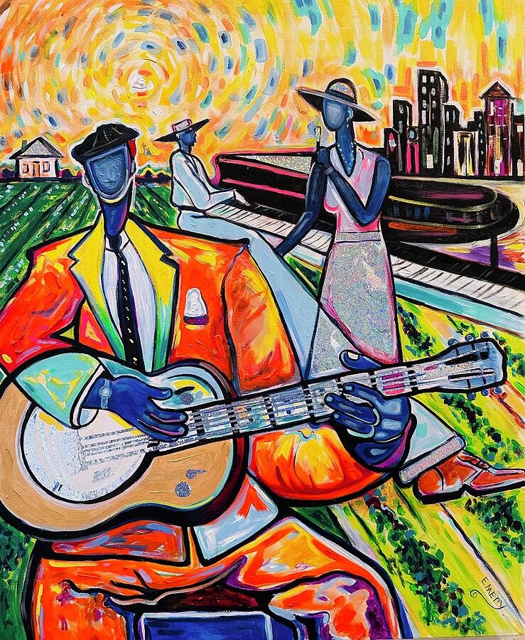 The blues Painting by Emery Franklin