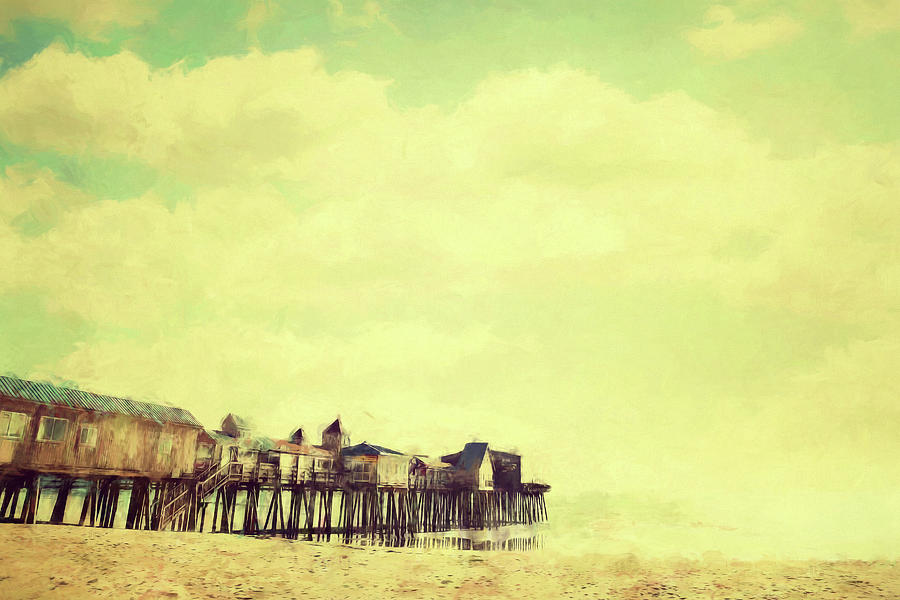The Boardwalk on the Beach Painterly Version II Photograph by Carrie Ann Grippo-Pike