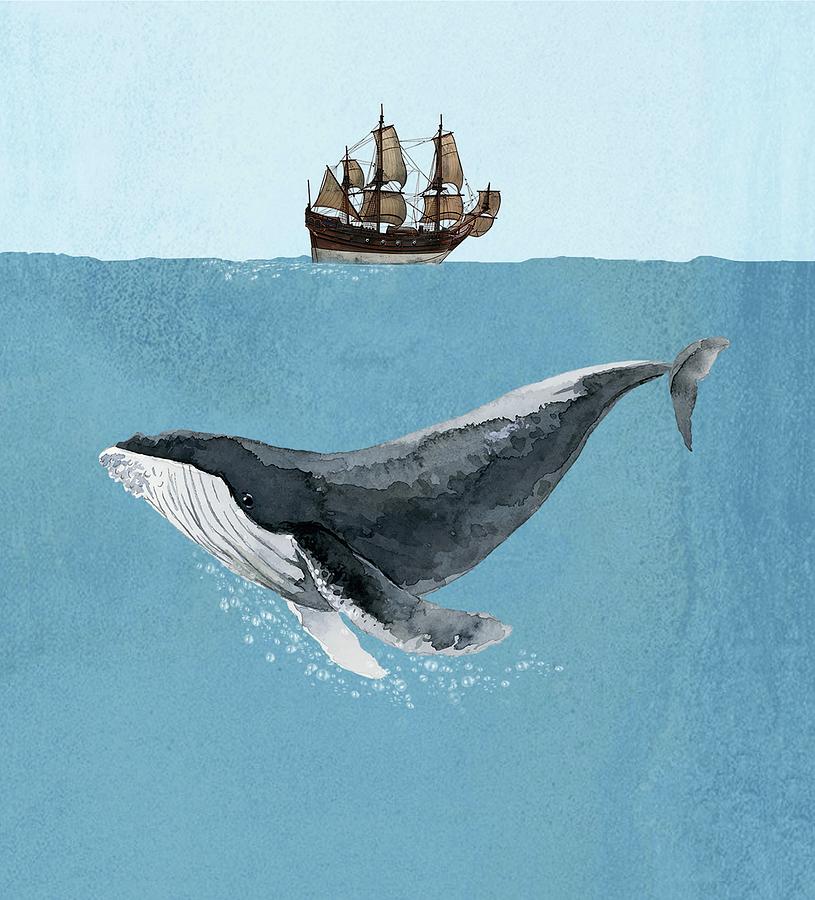 The Boat And Whale Digital Art by Jack Rey Locsin - Fine Art America