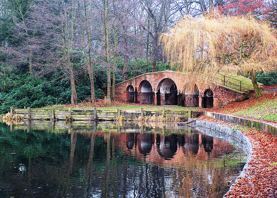 Tree Photograph - The Boathouse at Wollaton Hall Lake by John Paul Cullen