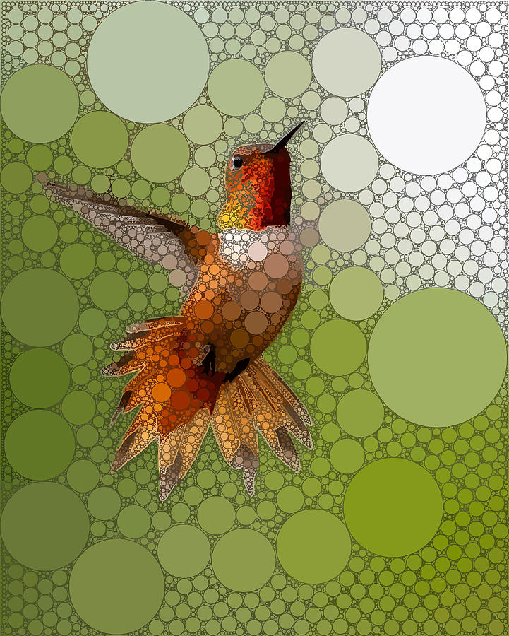 Green Digital Art - The Bold Hummingbird by Dahl Winters Green Digital Art - The Bold Hummingbird by Dahl Winters