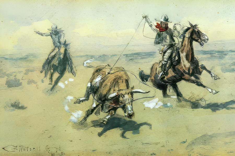 The Bolter, #2 1903 Painting by Charles Marion Russell