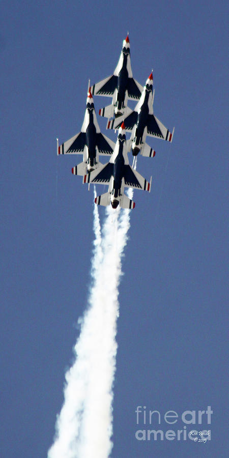 Falcon Photograph - The Thunderbirds Perform -The Bomb - Maneuver  by Kenny Bosak
