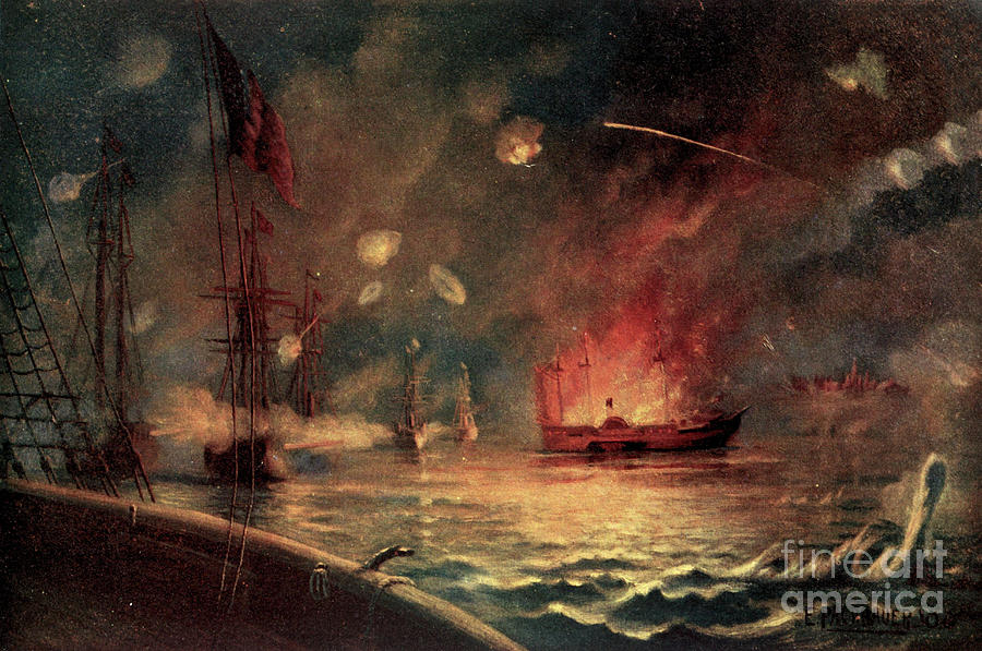 The Bombardment of Port Hudson q4 Painting by Historic illustrations ...