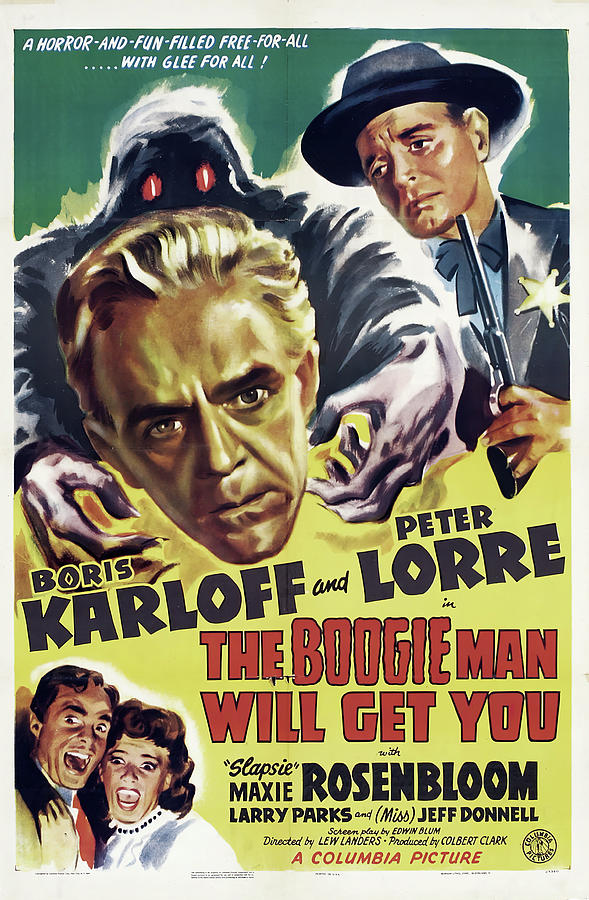 The Boogie Man Will Get You, with Boris Karloff, 1942 Mixed Media by Movie World Posters