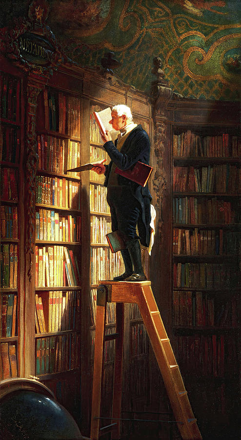 The Bookworm - Digital Remastered Edition Painting by Carl Spitzweg