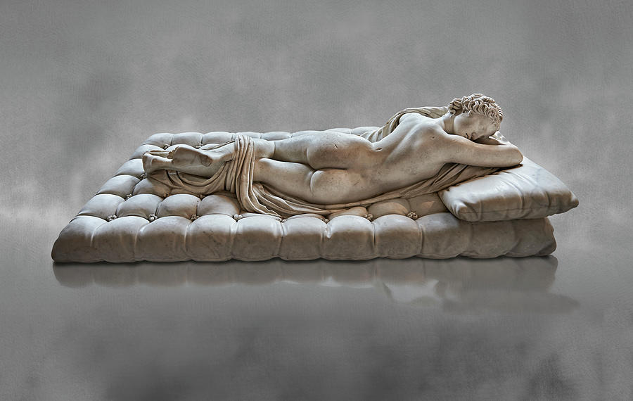 The Borghese Hermaphrodite Roman Statue - Louvre Museum Paris #2 Photograph by Paul E Williams
