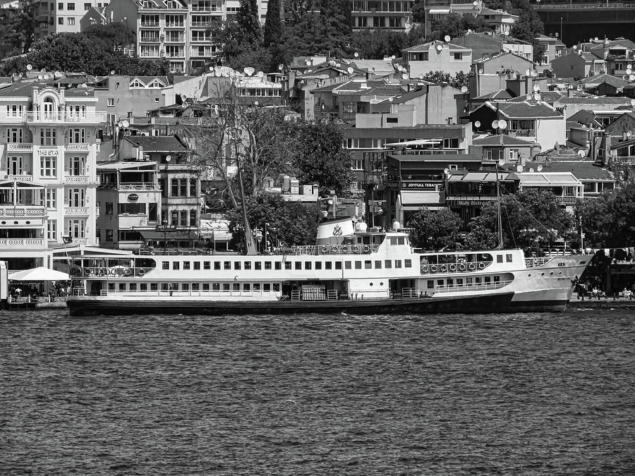 The Bosphorus Ferry Black and White Photograph by Aydin Gulec | Pixels