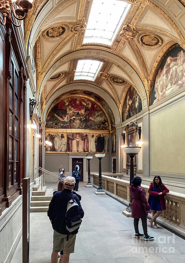 The Boston Public Library and the Sargent Gallery of Boston Public ...