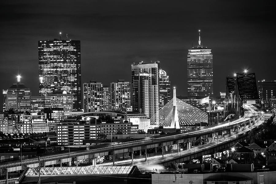 The Boston Skyline Boston MA Black and White Photograph by Toby McGuire |  Fine Art America