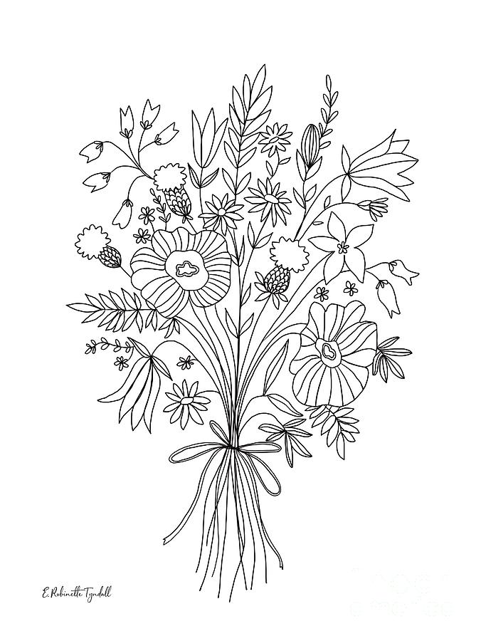 The Botanical Bouquet Painting by Elizabeth Robinette Tyndall