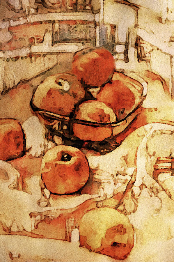 The Bountiful Feast - Asian Pears Digital Art by Susan Maxwell Schmidt