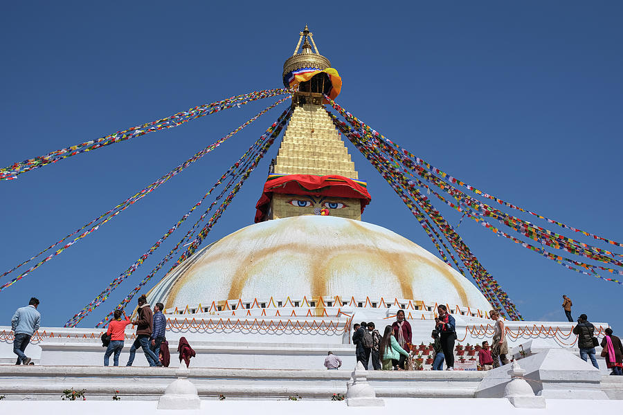 The Boutha buddism Stupa at Kathmandu, NepalThe Boutha buddism Stupa at Kathmandu, Nepal Photograph by Michalakis Ppalis