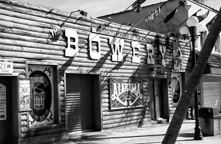 The Bowery BW Photograph by Bob Pardue