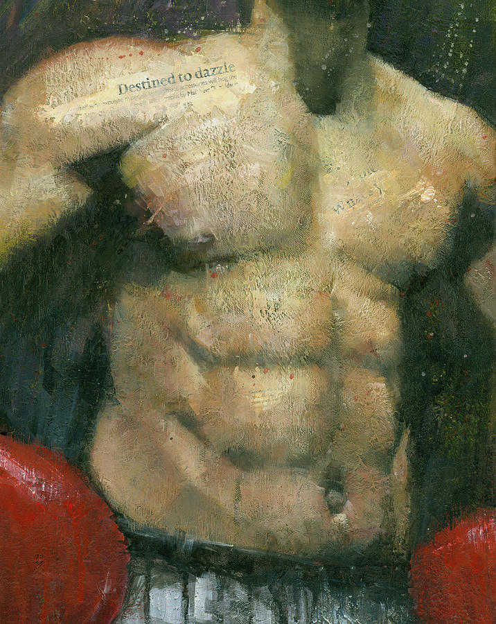 Male Painting - The Boxer by Steve Mitchell
