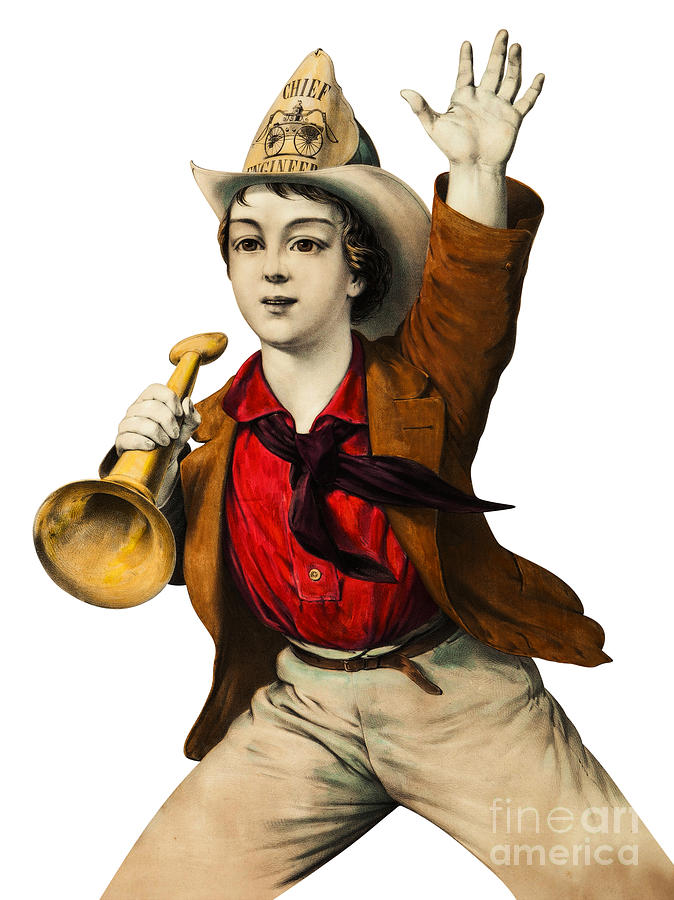The Boy Fireman 1859 Digital Art by Peter Ogden