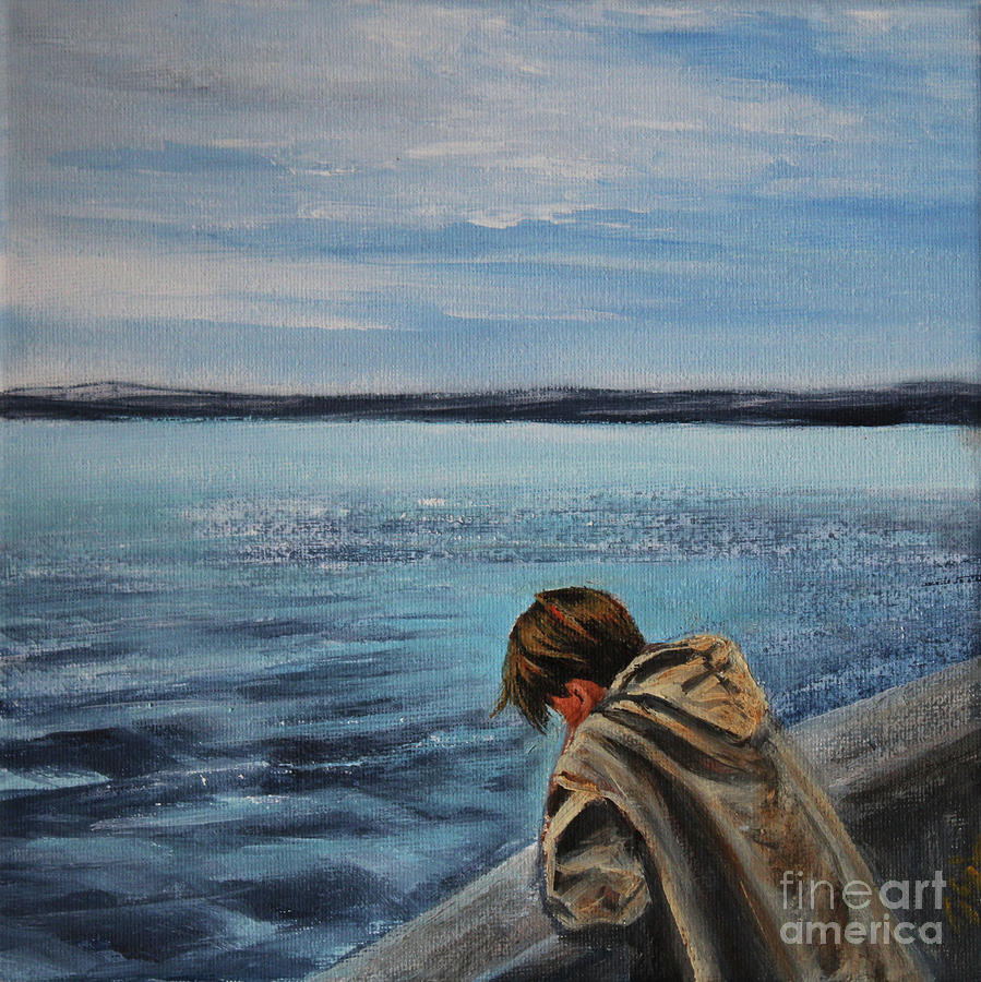 The Boy on The Ferry Painting by Jane See