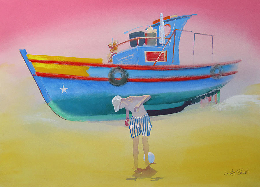 The Boy the Boat and the Ball Painting by Charles Stuart