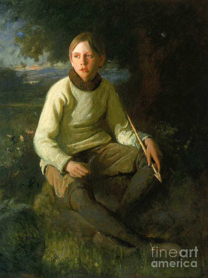 The Boy with the Arrow Painting by Douglas Volk