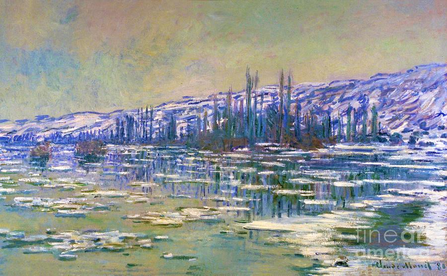 The Break-up of the Ice Painting by Claude Monet