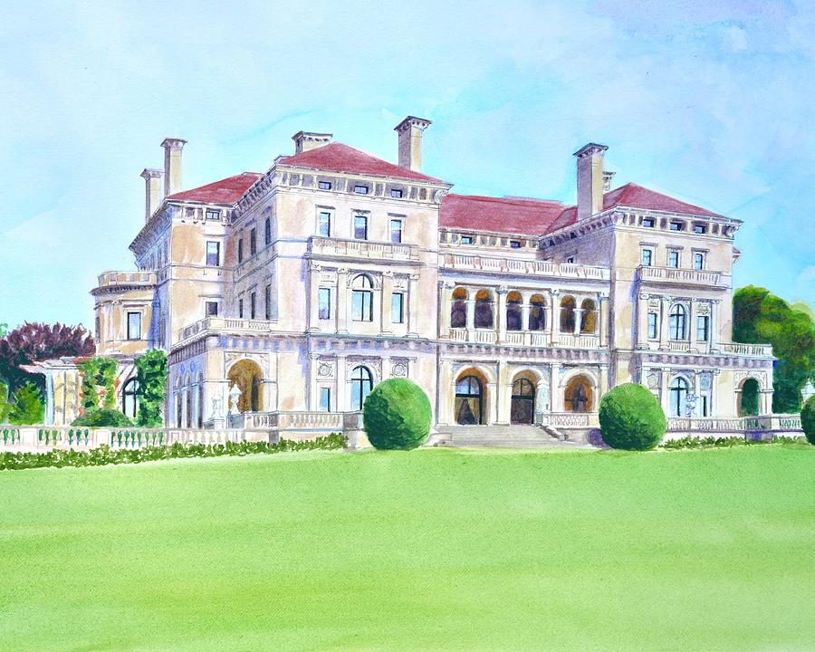 The Breakers Mansion Newport RI Painting by Patty Kay Hall