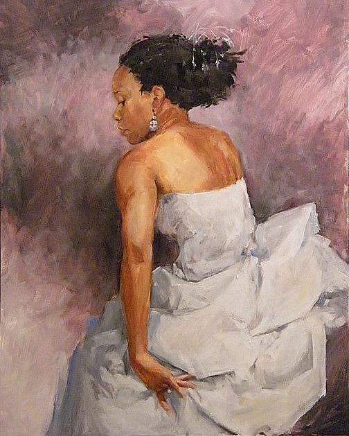 Portrait Painting - The Bride by Debra Jones