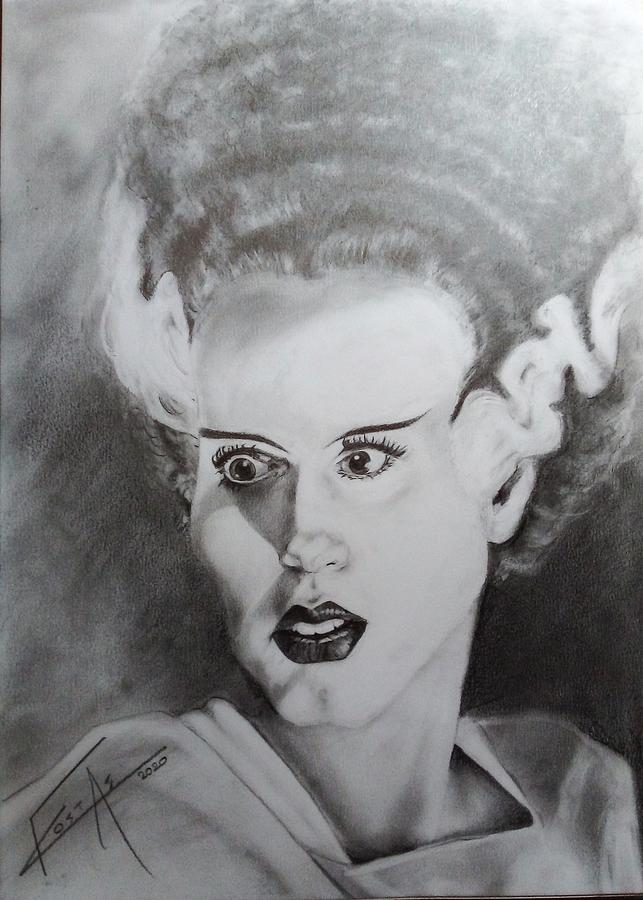 The Bride Of Frankenstein Drawing by Kostas Fine Art America