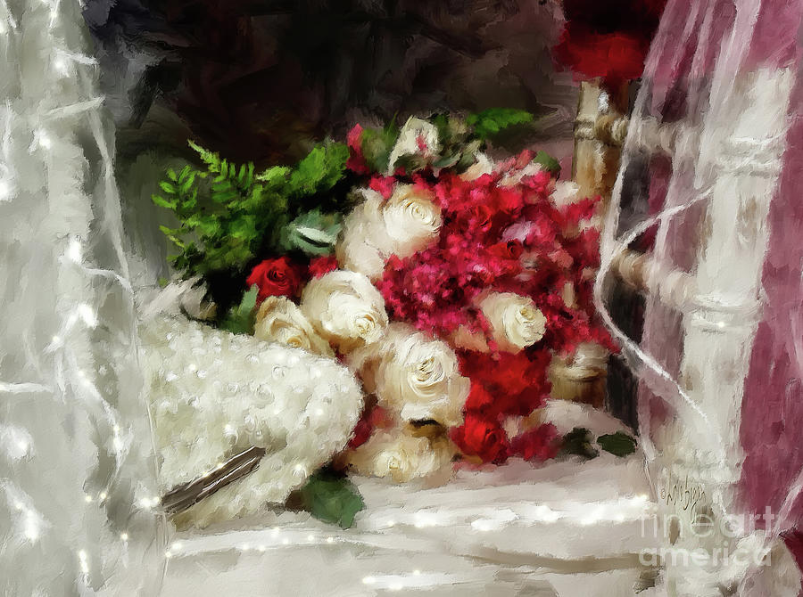Flower Digital Art - The Brides Bouquet by Lois Bryan