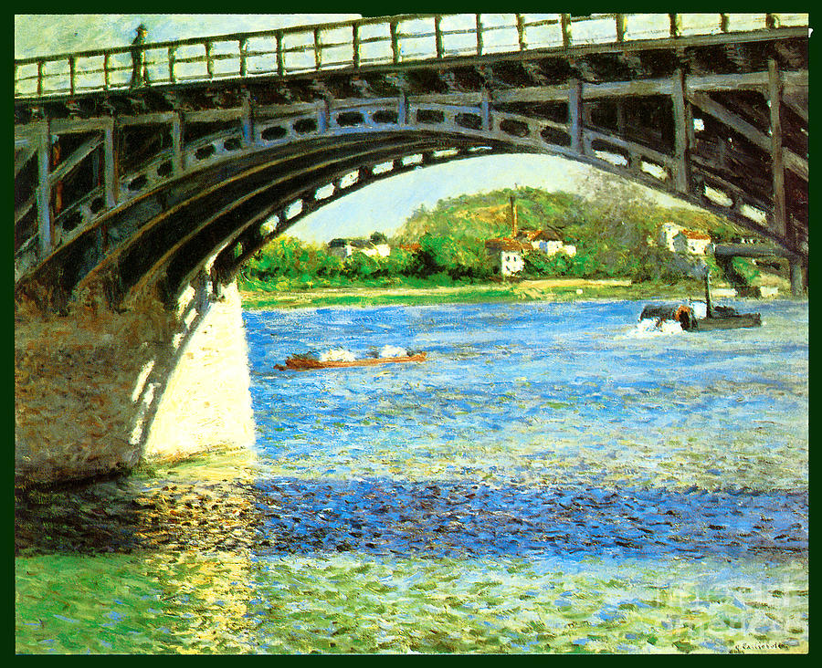The Bridge At Argenteuil And The Seine 1885 Painting
