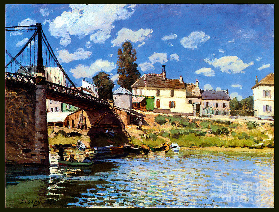 The Bridge At Villeneuve La Garenne 1872 Painting