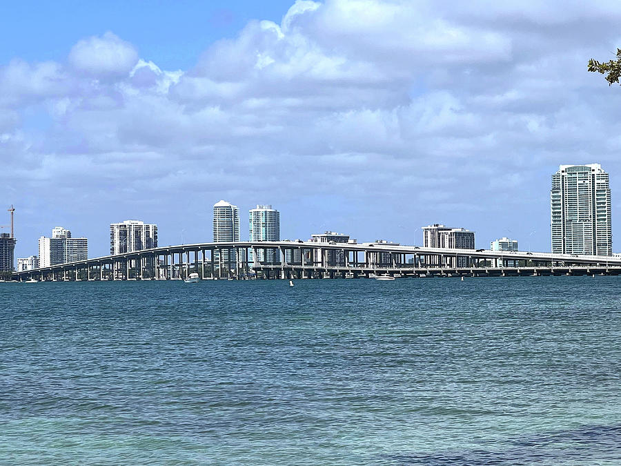 The Bridge Macarthur in Miami Photograph by Svilenka Dankova - Fine Art ...