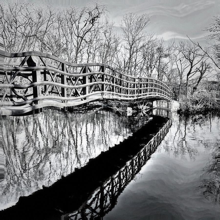 Black And White Digital Art - The Bridge of Dreams by Pamela Storch