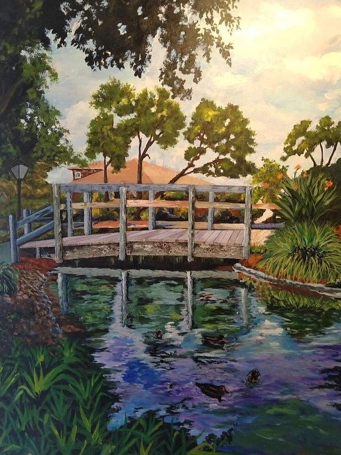 The bridge  Painting by Ray Khalife