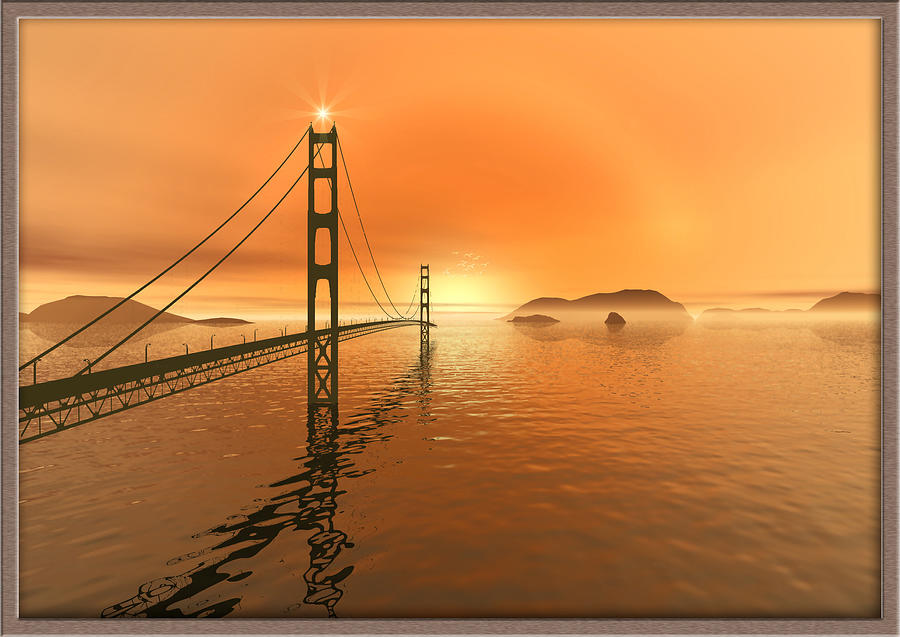 The bridge under construction Digital Art by Harald Dastis