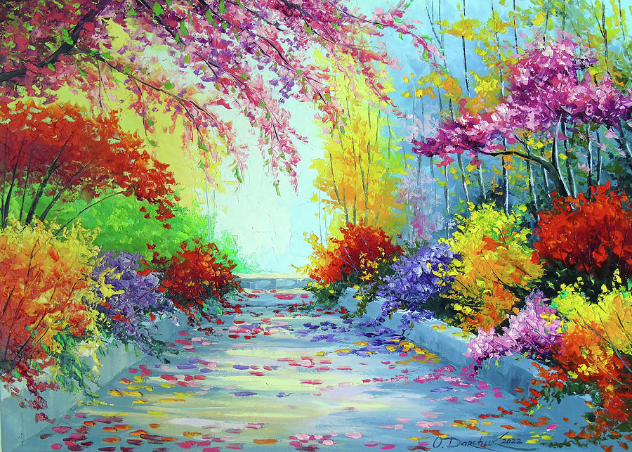 The bright path Painting by Olha Darchuk - Fine Art America