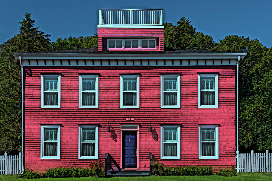 The Bright Pink House in Victoria-by-the-Sea Photograph by Marcy Wielfaert
