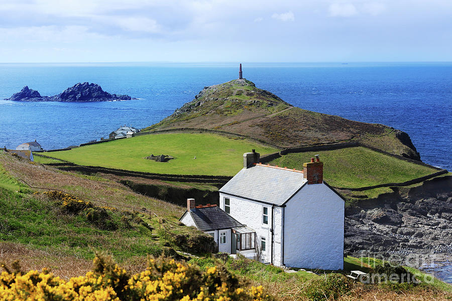 The Brisons, Cape Cornwall and Wheal Call Cottage Photograph by Terri Waters