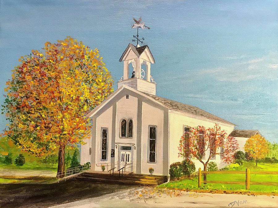 The Bristol Congregational Church Painting by Denise Van Deroef