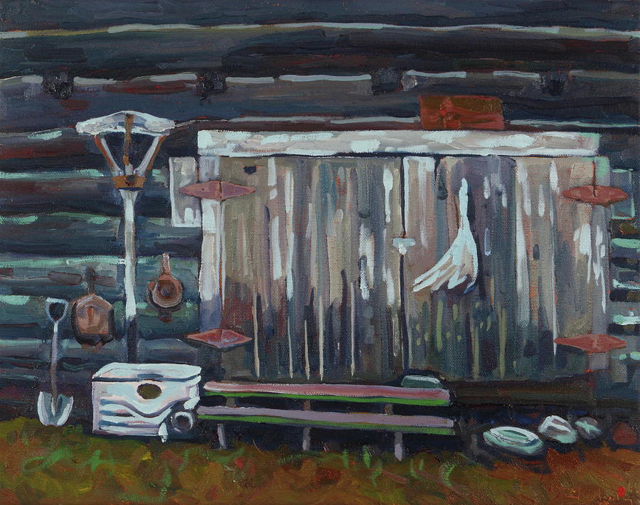 The Broad Side of a Dumoine Pioneer Barn Door Painting by Phil Chadwick