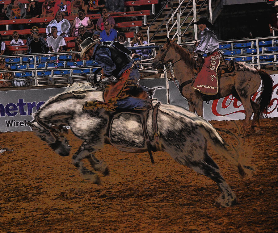 The Bronc Rider Digital Art by Jeff Ewing - Fine Art America