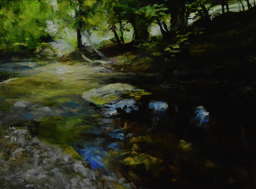The Brook near Ruthin Painting by Harry Robertson