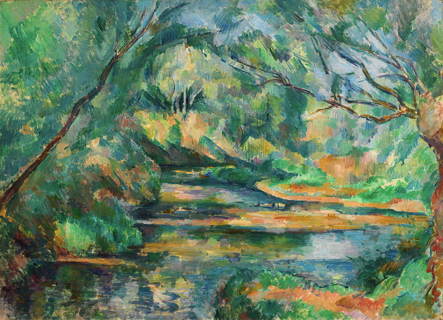 Landscape Painting - The Brook by Paul Cezanne