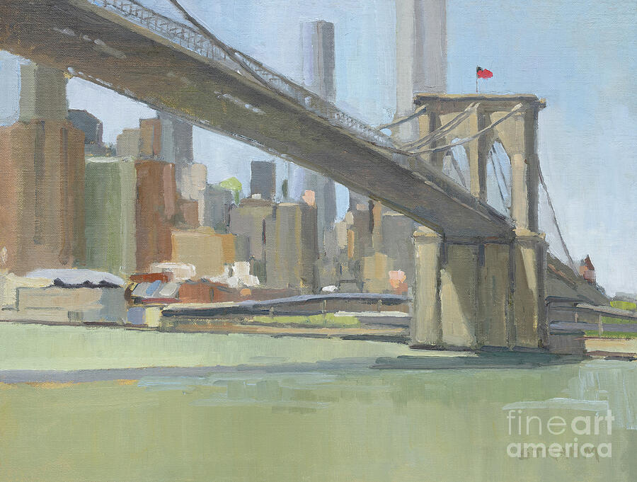 Brooklyn Bridge Painting - The Brooklyn Bridge, NYC, New York by Paul Strahm
