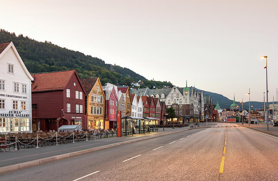 The Bryggen Hanseatic Wharf of Bergen waterfront. Photograph by Ruben Ramos