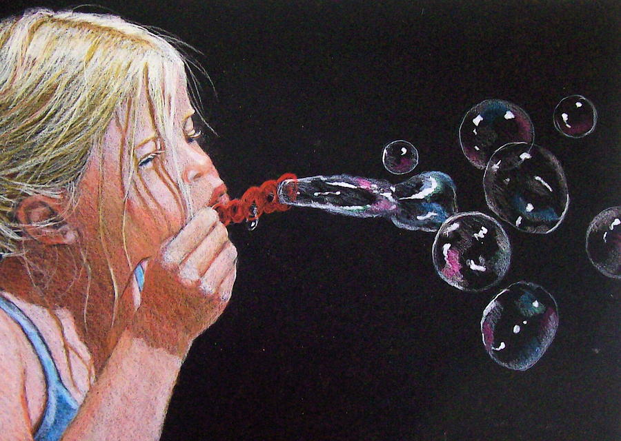 Summer Drawing - The Bubble Blower by Joyce Geleynse