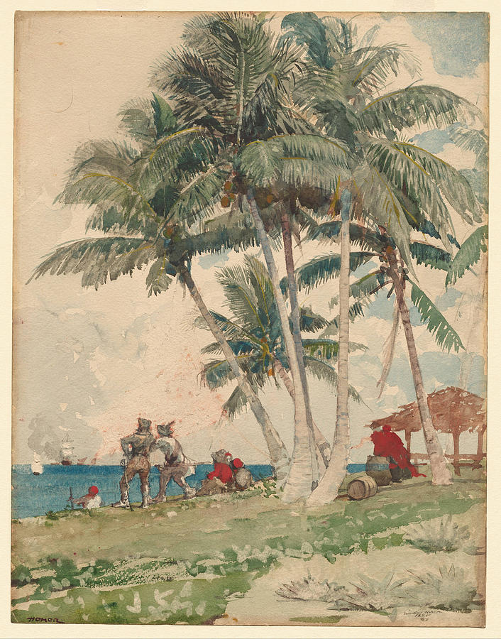 The Buccaneers Drawing by Winslow Homer