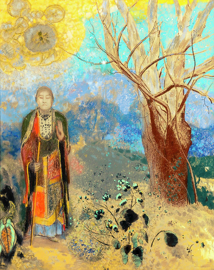 The Buddha painted by Odilon Redon Painting by Odilon Redon