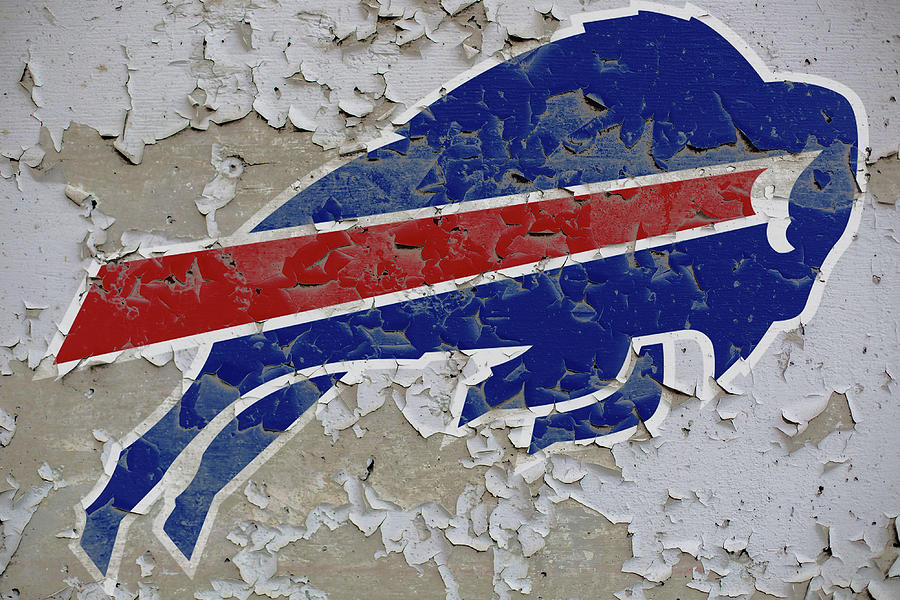 The Buffalo Bills Stone Wall 1b Mixed Media by Brian Reaves