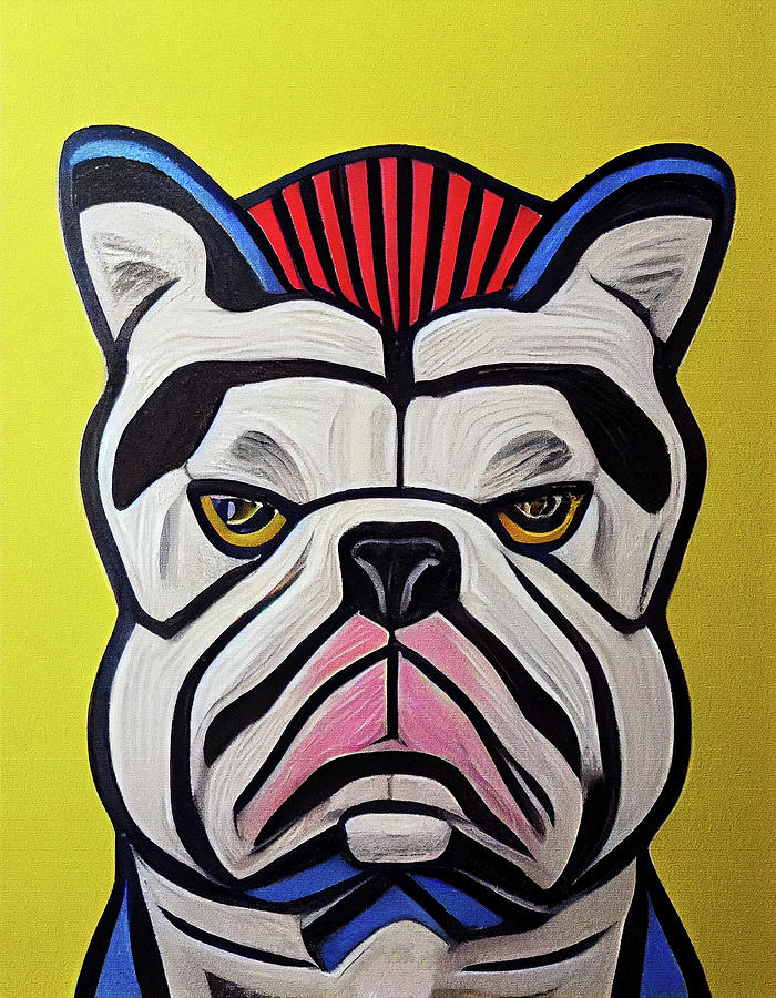 The Bulldog - Composition 10 Painting by Roy Ritchie | Pixels